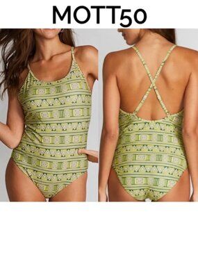 Margherita Missoni Green Resort UPF Angela One Piece Swimsuit Bathing Suit NWT